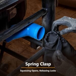 POWERTEC Dining Table Observed Dirt Enthusiast Bag for 8-1/2", 10" Dining table Saw. Accommodates Small 2-1/2" Dirt Slots, Hook as well as Loophole Dirt Bag w/Zipper as well as Springtime Hold for Easy to Affix, 2 PK (75074-P2) - Image 4