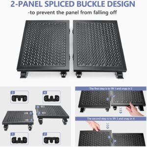 KEDSUM Heavy Duty Furniture Dolly 2000lbs Capacity，4 Wheel Furniture Movers with Brakes，Splicing Size 16" x 25" Strong Steel Platform for Sofa, Safe, Appliances Moving - Image 6