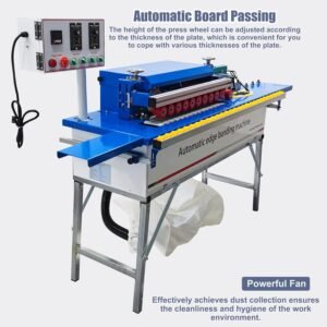 TECHTONGDA Carpentry Side Bander Automatic Arc Straight Side Lace Device Flush Edge Matching, Double-Sided Gluing, Automatic Pruning along with Console Adjustable Rate 0-6m/ minutes - Image 3