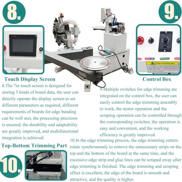Modification Division Curved Side Lace & Trimmings Maker 220V Integrated Carpentry Side Bander along with Hot Melt Glue Device, Car Hardwood Working Maker for PVC/Melamine Panels 5 81hqDYSECJL. AC SL1500