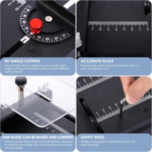 100W Mini Dining Table Found Personal Computer Electric Found Cutter Machine 7-Speed Slant Adjustable Airlift Cutter 0-0.63 in(0-16mm) Reducing Intensity along with Cutter Flexible Ray for Do It Yourself Activity Hardwood Plastic Polymer Reducing - Image 6