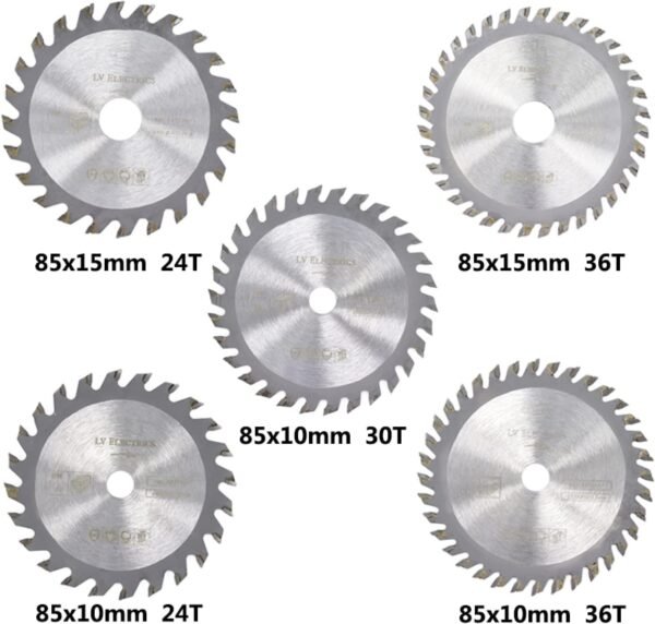 5Pcs 85mm TCT Viewed Cutter Establish 24T 30T 36T Carbide Tipped Round Reducing Disk For Woodworking Resources(5pcs 85x10x36T) 4 1772611222 71VNgjCYkPL. AC SL1500