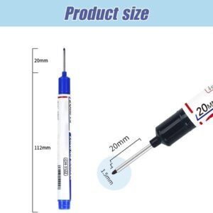Lengthy Scalp Deep Opening Pen Pens, Improved 20mm Serious Quick-dry Waterproof Long Nostrils Pen, Deep Range Markers Multi-Purpose Deep Opening Pen Pens for Development Carpenters Builders (Blue) - Image 4