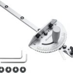 POWERTEC Universal Dining Table Viewed Miter Scale and also Light Weight Aluminum Miter Pub, 27 Slant Ceases Miter Scale, Functions w/Table Saws, Band Saw, Hub Dining Table (71142)