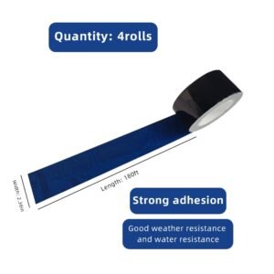 Port & Sunny Development Sheath Strip 2.36 in x 180ft Seaming Strip Water Vapor Barricade Strip Home Cover Strip for Froth Panel Protection, Water Vapor Barricade( 4roll) - Image 2