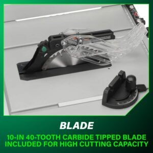 Metabo HPT 10-Inch Dining Table Found, 15-Amp Energy Found along with Huge 28 3/4" x 22" Dining table, Finest in Course Slit Ability, Pro Degree Electric Motor, Sturdy Crease and also Roll Stand Up, Modifiable Feet, C10RJS - Image 6