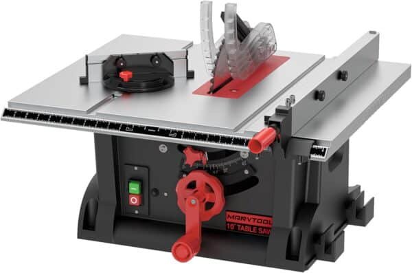 4600RPM Portable Dining table Viewed 10 in, 15Amp Tablesaw, 90 4600RPM Portable Dining table Viewed 10 in, 15Amp Tablesaw, 90 ° Cross Reduce & 0-45 ° Trimming, Multifunctional Benchtop along with 36T Cutter for Do It Yourself, Home Furniture Creating, Woodworking