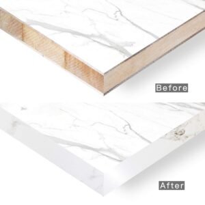 Marble Upper Hand Lace 7/8" x 25ft Non Glued PVC White Upper Hand Lace High Lustrous Upper Hand Lace for Dining Table Cabinetry Furnishings 11 Marble Upper Hand Lace 7/8" x 25ft Non Glued PVC White Upper Hand Lace High Lustrous Upper Hand Lace for Dining Table Cabinetry Furnishings - Image 3