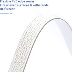 PVC Upper hand Grouping 2 in x 10ft Laminate Upper hand Lace White along with Hot Melt Adhesive Pre - glued Iron on Trimming Strip Trimming for Cabinetry Plyboard Fixes and also Home Furniture Reconstruction - Image 3