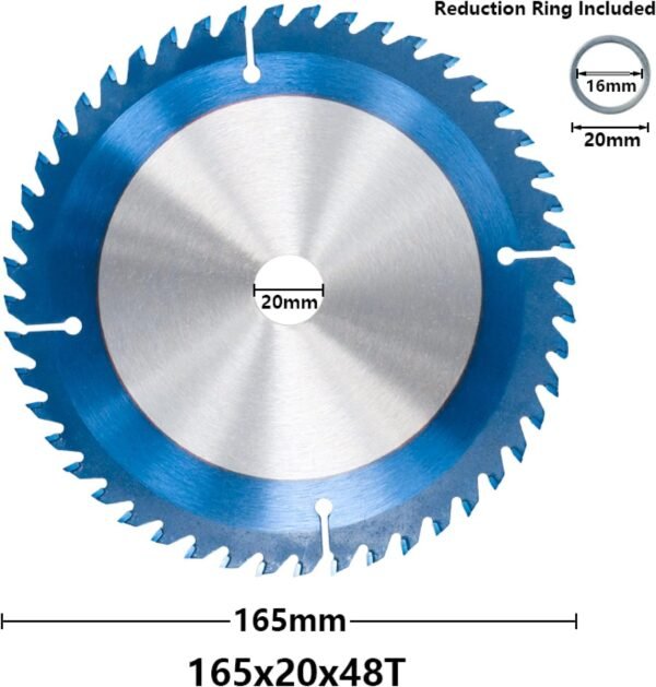Saw Cutter 1pc 165-185mm Round Viewed Cutter Blue Coated TCT Lumber Reducing Disk 24/40/48T Carbide Hinted Saw Cutter Disk for Electrical power Device,165 x20x24T(165x20x48T) 1 61NmW+QHnLL. AC SL1500