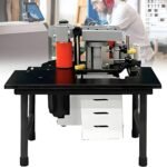 Mobile Strip Cracking Woodworking Side Lace Equipment, Changeable Rate Side Bander,Double-Sided Glue Covering, Glue Compartment Capability 1000ml, for Decor Industries Afro-american