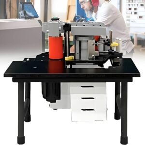 Mobile Strip Cracking Woodworking Side Lace Equipment, Changeable Rate Side Bander,Double-Sided Glue Covering, Glue Compartment Capability 1000ml, for Decor Industries Afro-american