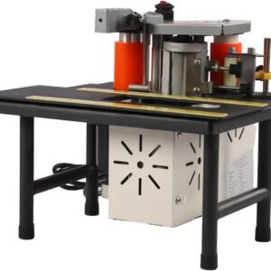 Timber Side Lace Maker, 110V Portable Side Bander Carpentry Gluing Maker Adjustable Rate, Timber Pvc Dual Edge Gluing Side Bander for Straight & Arc Edges