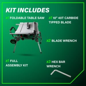 Metabo HPT 10-Inch Dining Table Found, 15-Amp Energy Found along with Huge 28 3/4" x 22" Dining table, Finest in Course Slit Ability, Pro Degree Electric Motor, Sturdy Crease and also Roll Stand Up, Modifiable Feet, C10RJS - Image 4