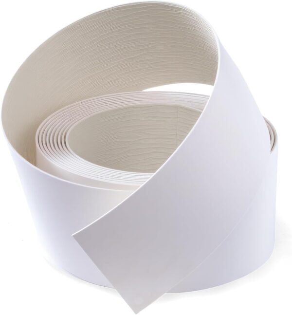 PVC Upper hand Grouping 2 in x 10ft Laminate Upper hand Lace White along with Hot Melt Adhesive Pre - glued Iron on Trimming Strip Trimming for Cabinetry Plyboard Fixes and also Home Furniture Reconstruction