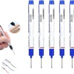 Lengthy Scalp Deep Opening Pen Pens, Improved 20mm Serious Quick-dry Waterproof Long Nostrils Pen, Deep Range Markers Multi-Purpose Deep Opening Pen Pens for Development Carpenters Builders (Blue)