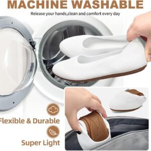 Puxowe Female's Dancing Residences Breathable Knit Trip Comfy Sphere Foot Strolling Footwear along with Arc Help Sole for Job - Image 4