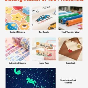 VEVOR Reducing Maker, Automatic Side Diagnosis Vinyl Fabric Cutter Machine Maker along with Layout Program as well as Products, Appropriate along with Numerous Report Formats, for Making Specialized Do-it-yourself Crafts, Cards, Stickers - Image 5