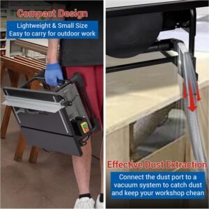 Dining Table Observed for Jobsite, 8 in 6.7-Amp Copper Electric Motor, Reducing Hasten to 3576RPM, 24 T Cutter, Treaty Portable Dining Table Observed Set Along With Gliding Miter Scale, Do-it-yourself and also Carpentry, Grey - Image 4