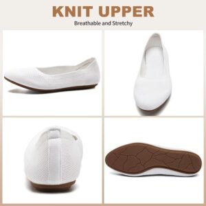Puxowe Female's Dancing Residences Breathable Knit Trip Comfy Sphere Foot Strolling Footwear along with Arc Help Sole for Job - Image 5