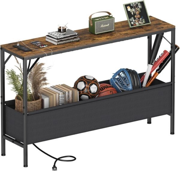 Console Dining Table, Narrow Couch Dining Table, 47.2" Responsible For Console Dining Table, Narrow Couch Dining Table, 47.2" Responsible For Chair Dining Table along with Power Plant, Doorway Dining Table, for Residing Space, Corridor, Entrance, Hall, Antique Brown