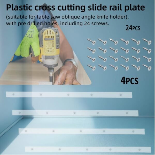 Dining Table Observed Crosscut Dogsled|3/4" x3/8" x17" ( 1.9 centimeters × 1.0 centimeters × 43.2 centimeters ) Fee UHMW Plastic|Pre-Drilled, 4 Pubs Consisted of|Soft Moving|Preciseness Woodworking 1 71CAnAEBTCL. AC SL1500