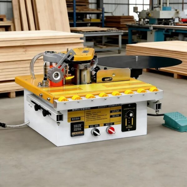 Transportable Pvc Abdominal Muscles Upper Hand Bander, Carpentry Upper Hand Lace Maker, Right Slant Contour Straight Line, Double-Sided Gluing, Velocity Intelligent Temperature Level Command Automatic Reducing For Large Panels A