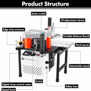 Arc Straight Upper Hand Bander Lace Maker Double-Sided Gluing, Portable Upper Hand Bander Carpentry Upper Hand Lace Maker PVC Abdominal Upper Hand Bander, Upper Hand Lace Rate 0-6m/ minutes Modifiable - Image 6