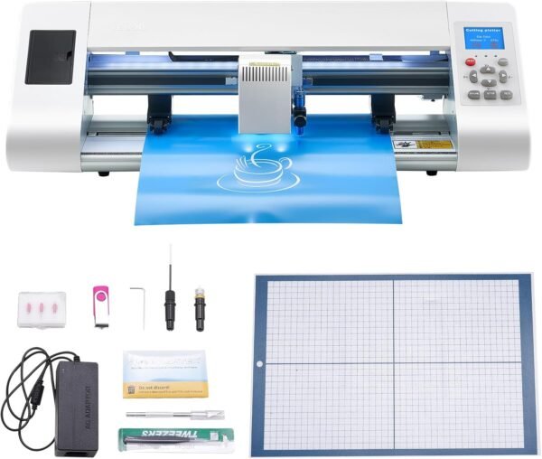VEVOR Reducing Maker, Automatic Side Diagnosis Vinyl Fabric Cutter Machine Maker along with Layout Program as well as Products, Appropriate along with Numerous Report Formats, for Making Specialized Do-it-yourself Crafts, Cards, Stickers