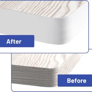 PVC Upper hand Grouping 2 in x 10ft Laminate Upper hand Lace White along with Hot Melt Adhesive Pre - glued Iron on Trimming Strip Trimming for Cabinetry Plyboard Fixes and also Home Furniture Reconstruction - Image 6