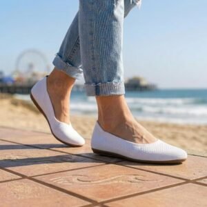 Puxowe Female's Dancing Residences Breathable Knit Trip Comfy Sphere Foot Strolling Footwear along with Arc Help Sole for Job - Image 3