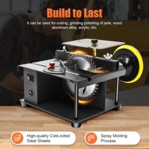 200W Mini Desk Found, Design Reducing Seat Saw, Modifiable Reduce Intensity Small Pc Saws, Sliding Brush Equipment, Do-it-yourself Pastime Handmade Wood Working Seat Reducing Equipment for Reducing, Grinding - Image 3