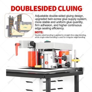 PVC Advantage Lace Maker along with Temperature Level Show Monitor, Contour Straight Advantage Bander, for Custom-Shaped Home Furniture Elements Like Cabinetry Doors and also Shelves African-american - Image 6