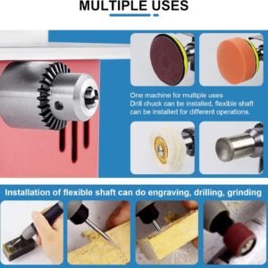 MXBAOHENG Mini Accuracy Dining Table Viewed for Crafts & Version Structure - 96W 7-Speed Pastime Viewed along with 1/2" Modifiable Slice Deepness, Enthusiast Dining Table Viewed for Wood/Plastic/PCB Reducing, Features Chuck & Sanding Disk - Image 9