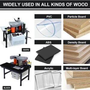 Side Bander, 2-6m/ minutes Portable Wood working Side Lace Equipment Hardwood PVC Dual Edge Gluing Side Bander 45mm Distance for Straight & Arc Edges Afro-american - Image 7