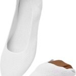 Puxowe Female’s Dancing Residences Breathable Knit Trip Comfy Sphere Foot Strolling Footwear along with Arc Help Sole for Job