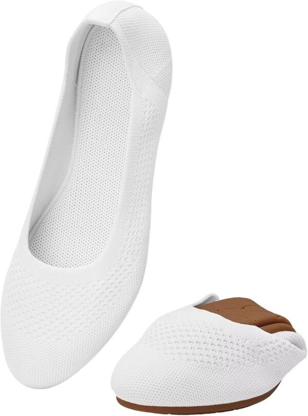 Puxowe Female's Dancing Residences Breathable Knit Trip Comfy Sphere Foot Strolling Footwear along with Arc Help Sole for Job