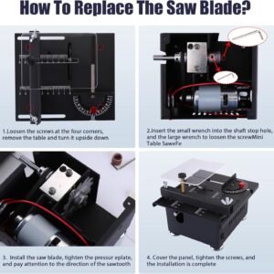 Mini Desk Observed,100 W Mini Desktop Computer Electric Observed Cutter Machine Velocity & Slant Adjustable 16MM Reducing Deepness, 7 Velocity Adjustable Electrical power Source, dining table sawelectrical, little desk observed for arts 10 Mini Desk Observed,100 W Mini Desktop Computer Electric Observed Cutter Machine Velocity & Slant Adjustable 16MM Reducing Deepness, 7 Velocity Adjustable Electrical power Source, dining table sawelectrical, little desk observed for arts - Image 3