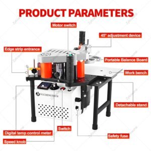 PVC Advantage Lace Maker along with Temperature Level Show Monitor, Contour Straight Advantage Bander, for Custom-Shaped Home Furniture Elements Like Cabinetry Doors and also Shelves African-american - Image 7