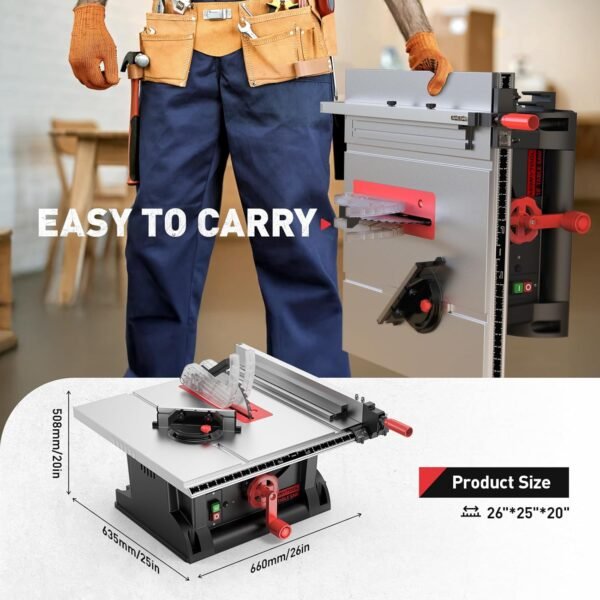 4600RPM Portable Dining table Viewed 10 in, 15Amp Tablesaw, 90 ° Cross Reduce & 0-45 ° Trimming, Multifunctional Benchtop along with 36T Cutter for Do It Yourself, Home Furniture Creating, Woodworking 2 71uwBWb8VDL. AC SL1500