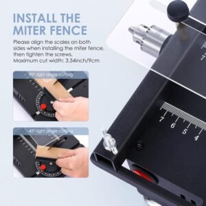 100W Mini Dining Table Found Personal Computer Electric Found Cutter Machine 7-Speed Slant Adjustable Airlift Cutter 0-0.63 in(0-16mm) Reducing Intensity along with Cutter Flexible Ray for Do It Yourself Activity Hardwood Plastic Polymer Reducing - Image 4