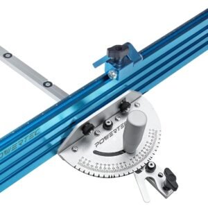 POWERTEC 71391 Dining Table Saw Preciseness Miter Scale Unit w/ 27 Slant Ceases and also 3/4″ x 3/8″ T-Slotted Miter Pub w/Removable T-Slot Layer; Features 24″ x 3″ Multi T– Monitor Fencing w/Scale, T-track Flip Quit