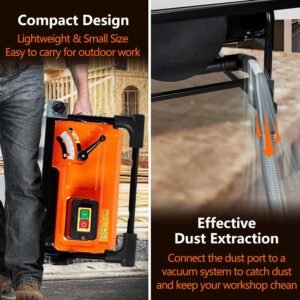 Dining Table Found for Jobsite 8-inch, 6.7-Amp Copper Electric Motor, Reducing Accelerate to 3576RPM, 24T Cutter, Treaty Portable Dining Table Found Set, along with Moving Miter Scale Do It Yourself Wood Working as well as Home Furniture Producing, Orange - Image 4