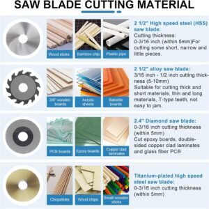 MXBAOHENG Mini Accuracy Dining Table Viewed for Crafts & Version Structure - 96W 7-Speed Pastime Viewed along with 1/2" Modifiable Slice Deepness, Enthusiast Dining Table Viewed for Wood/Plastic/PCB Reducing, Features Chuck & Sanding Disk - Image 8