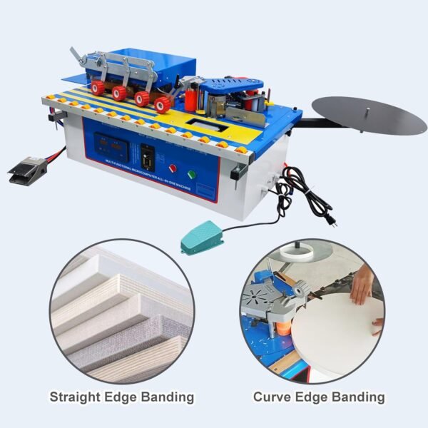 TECHTONGDA Advantage Bander Personal Computer Automatic Double-Sided Advantage Lace Maker for Wood Working, Automatic Band Making Straight and also Curved Edges along with 0-6m/ minutes Changeable Grouping Velocity 1200W 1 81Hf3SFrQSL. AC SL1500