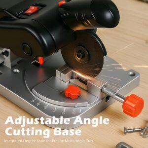 Mini Miter Saw Electric Electrical Power Dining Table Viewed Benchtop Cutoff Chop Viewed, Do It Yourself Reducing Devices for Crafts Miniatures Steel Hardwood Cutter Machine, Slices 1/2"Maximum Tall Maximum forty five Level - Image 3