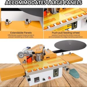 Transportable Pvc Abdominal Muscles Upper Hand Bander, Carpentry Upper Hand Lace Maker, Right Slant Contour Straight Line, Double-Sided Gluing, Velocity Intelligent Temperature Level Command Automatic Reducing For Large Panels A - Image 8