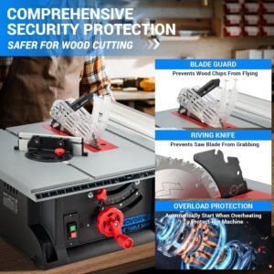 10" Portable Dining Table Observed, 10 In Heavy-Duty Dining Table Observed along with 15 Amplifier Electric Motor, Benchtop 10-Inch along with TCT Cutter for Wood Working Consisted Of - Image 7