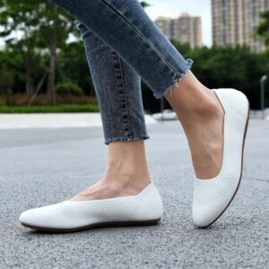 Puxowe Female's Dancing Residences Breathable Knit Trip Comfy Sphere Foot Strolling Footwear along with Arc Help Sole for Job - Image 8