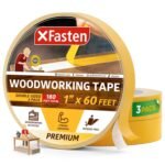 XFasten Dual Sided Carpentry Strip 1 In x 180 (3-Pack) – Dual Skin Handyman Turner’s Strip for Timber Theme, Side Lace, Routing, Anchoring, Solid Adherence yet Completely Removable as well as Remains Free